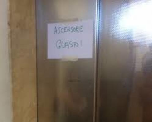E' GUASTO L'ASCENSORE DELL'OSPEDALE.